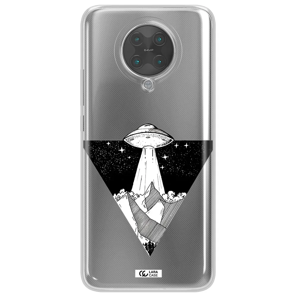 a triangle with a ufo in the sky Xiaomi Poco F2 Pro Clear TPU Case