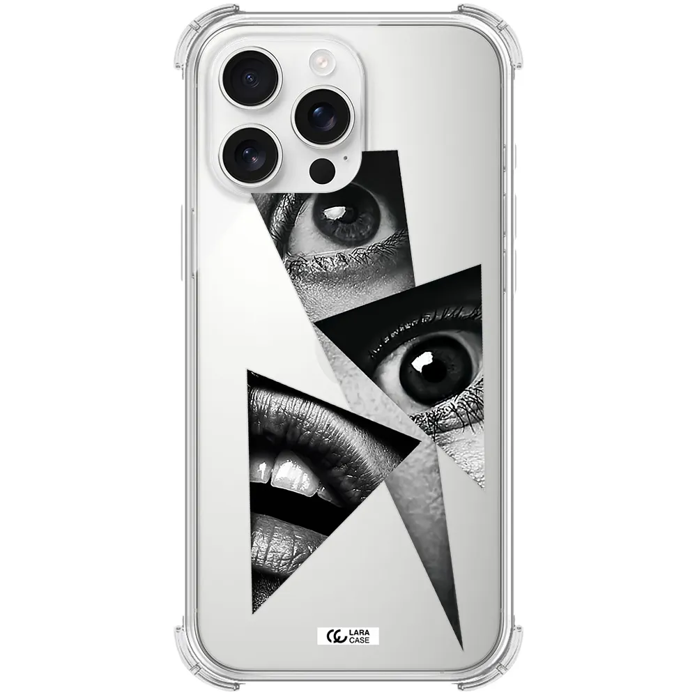 A Close-Up Of A Woman's Eyes And Lips Apple Iphone 16 Pro Max Clear Pc Case