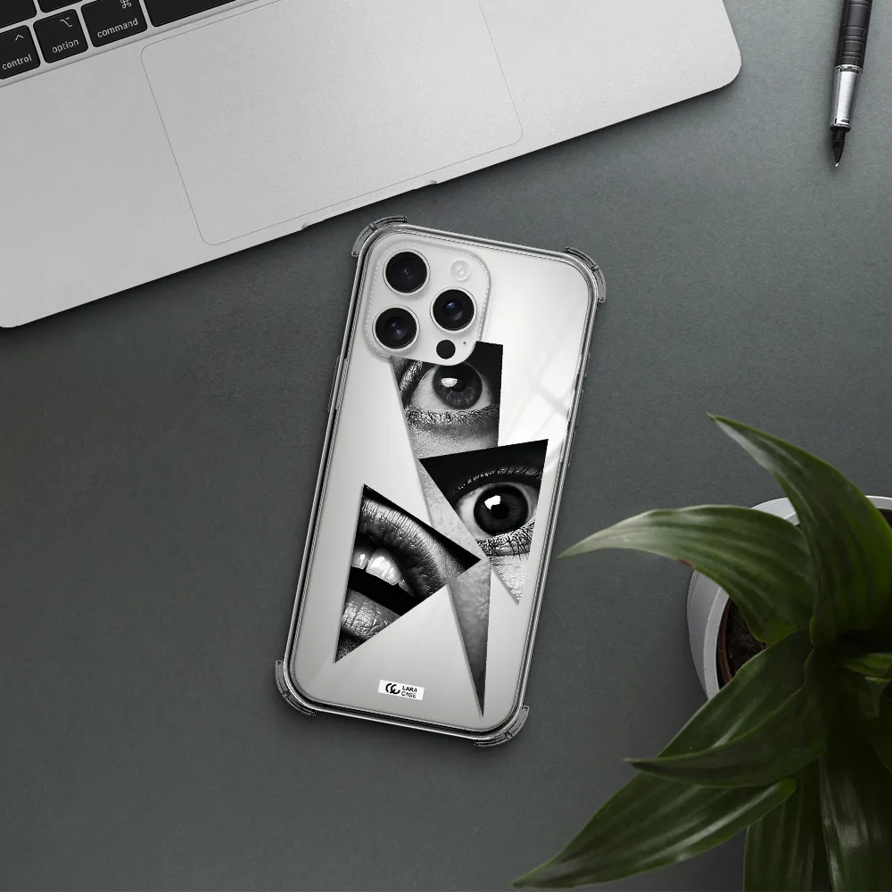 A Close-Up Of A Woman's Eyes And Lips Apple Iphone 16 Pro Max Clear Pc Case