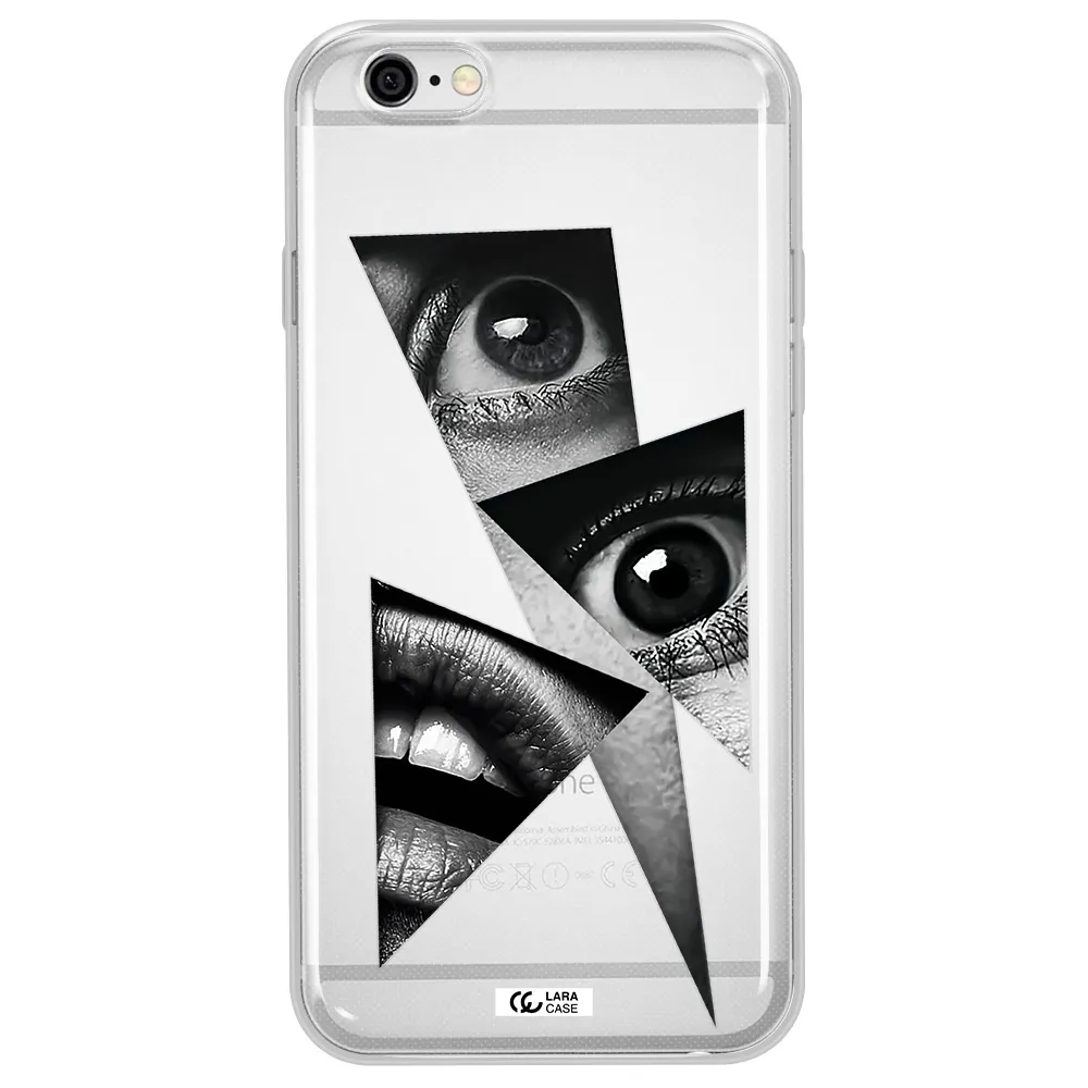 a close-up of a woman's eyes and lips Apple iPhone 6 plus Clear TPU Case