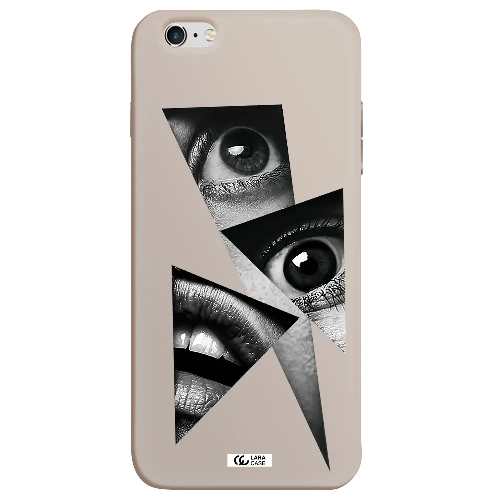 a close-up of a woman's eyes and lips Apple iPhone 6 plus Silicone Stone Case