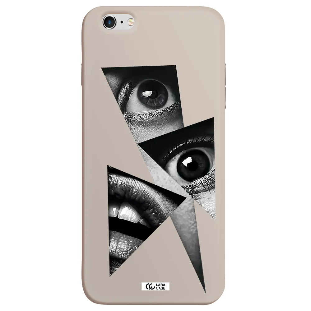 a close-up of a woman's eyes and lips Apple iPhone 6 s plus Silicone Stone Case