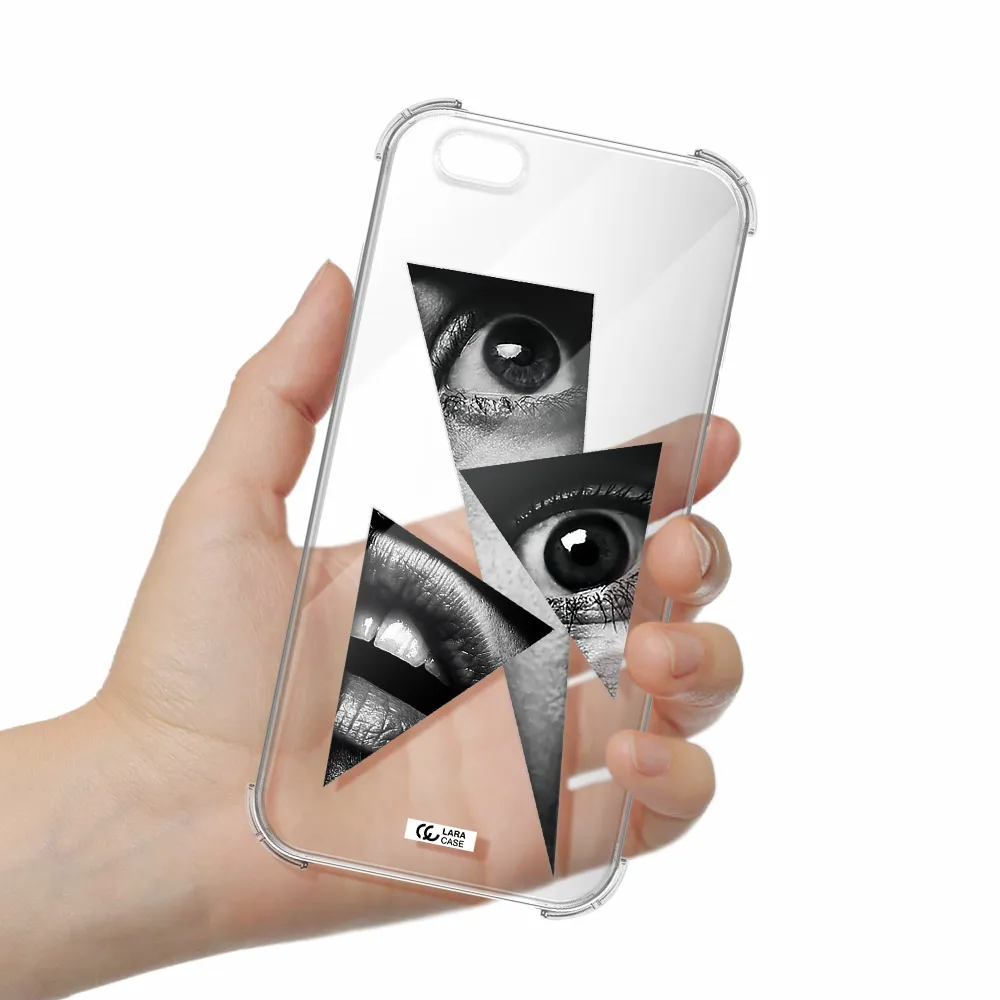a close-up of a woman's eyes and lips Apple iPhone 6S Clear PC Case