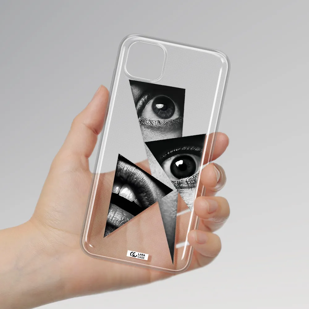 a close-up of a woman's eyes and lips Huawei Honor 9S Clear TPU Case