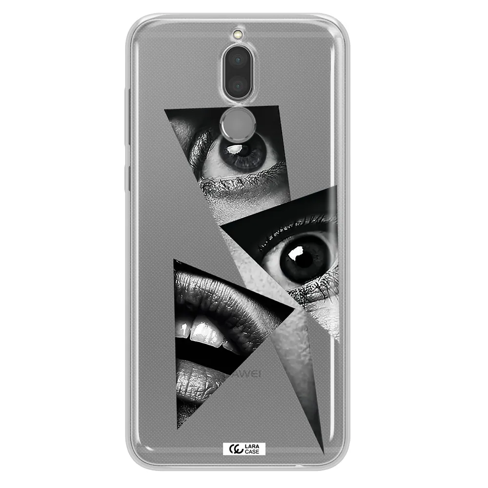 a close-up of a woman's eyes and lips Huawei Mate 10 Lite Clear TPU Case