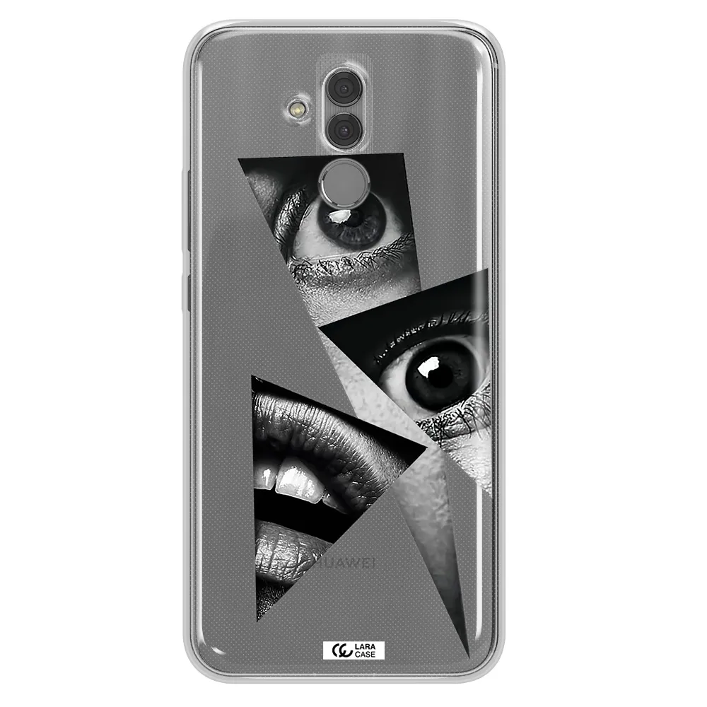 a close-up of a woman's eyes and lips Huawei Mate 20 Lite Clear TPU Case