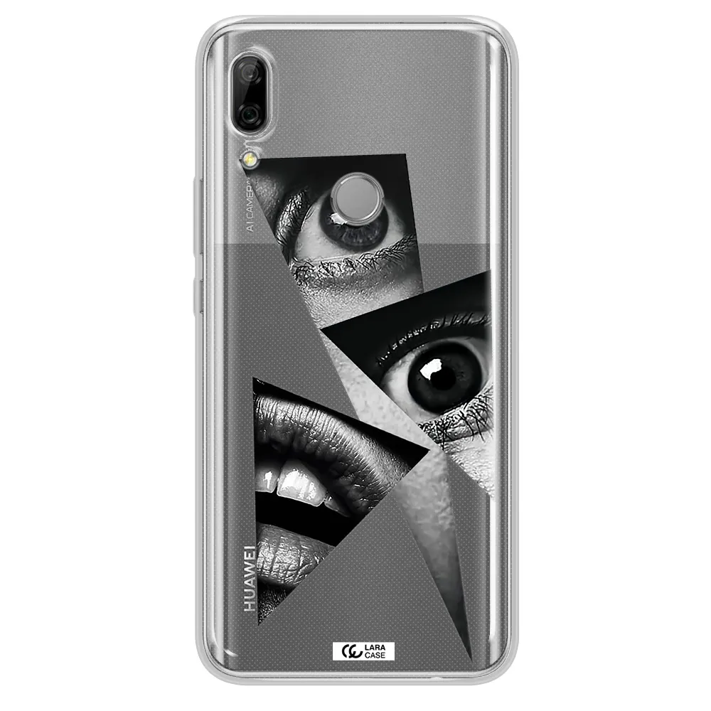 a close-up of a woman's eyes and lips Huawei P Smart Z Clear TPU Case