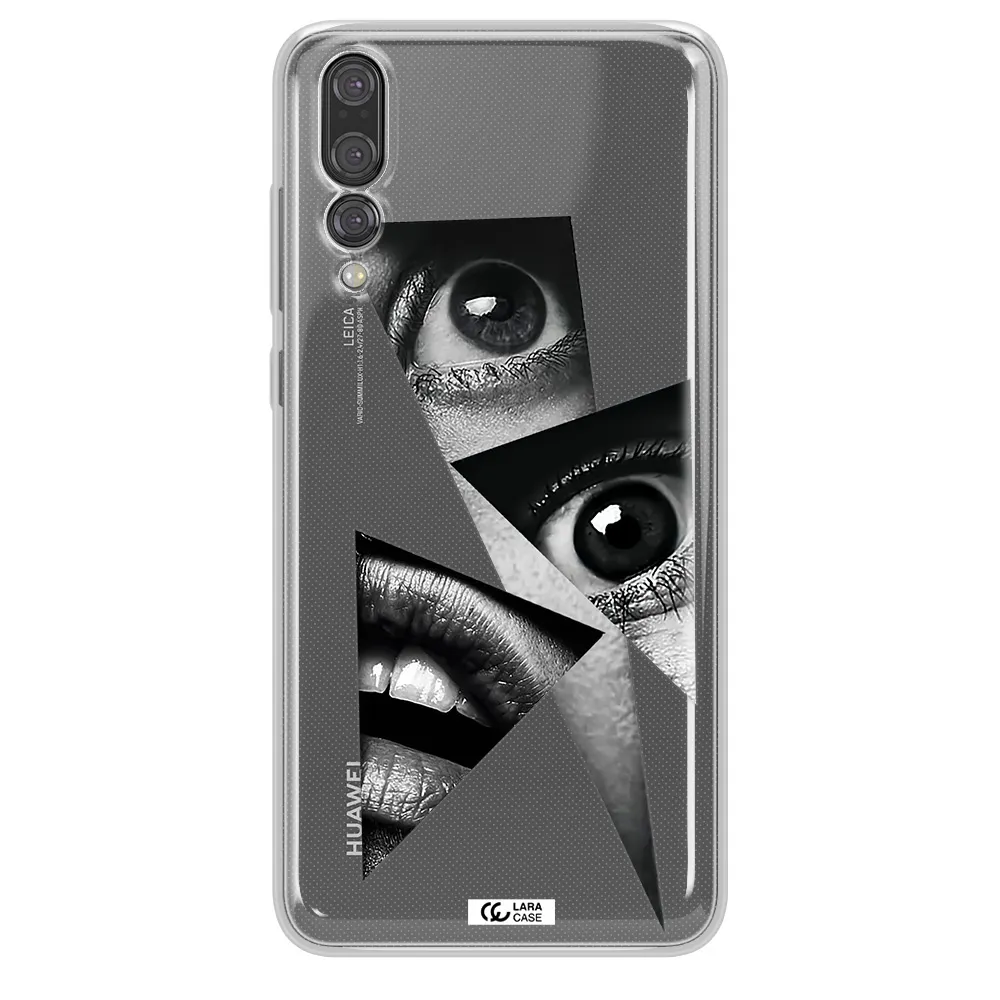 a close-up of a woman's eyes and lips Huawei P20 Pro Clear TPU Case
