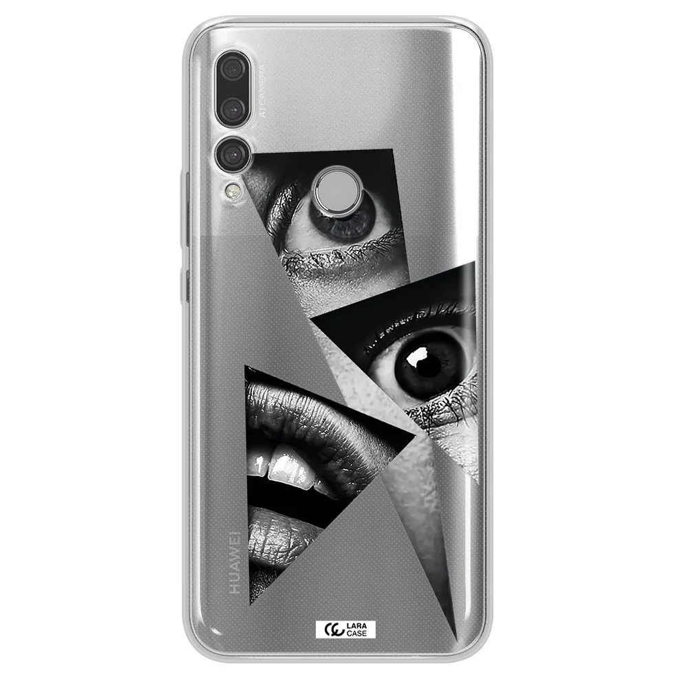 a close-up of a woman's eyes and lips Huawei Y9 Prime 2019 Clear TPU Case