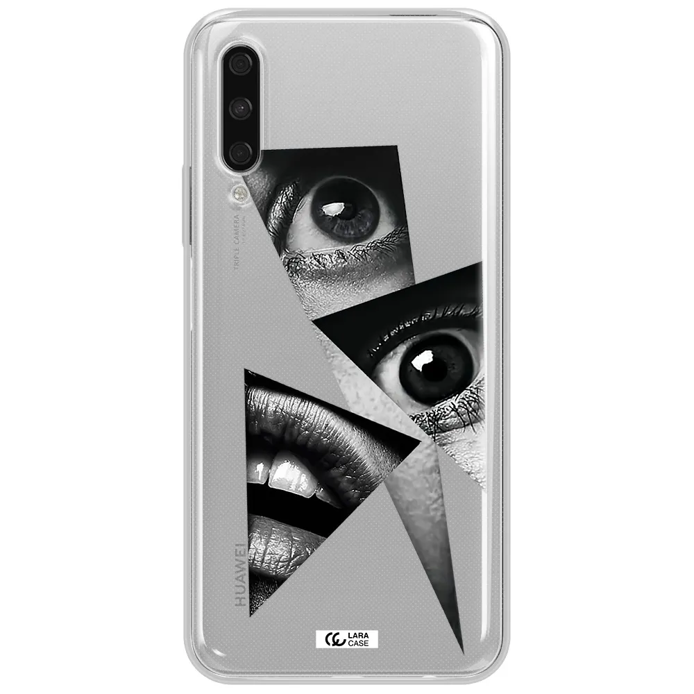 A Close-Up Of A Woman's Eyes And Lips Huawei Y9S Clear Tpu Case
