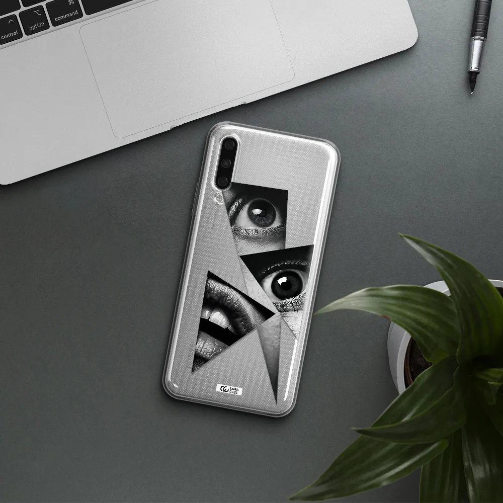 A Close-Up Of A Woman's Eyes And Lips Huawei Y9S Clear Tpu Case