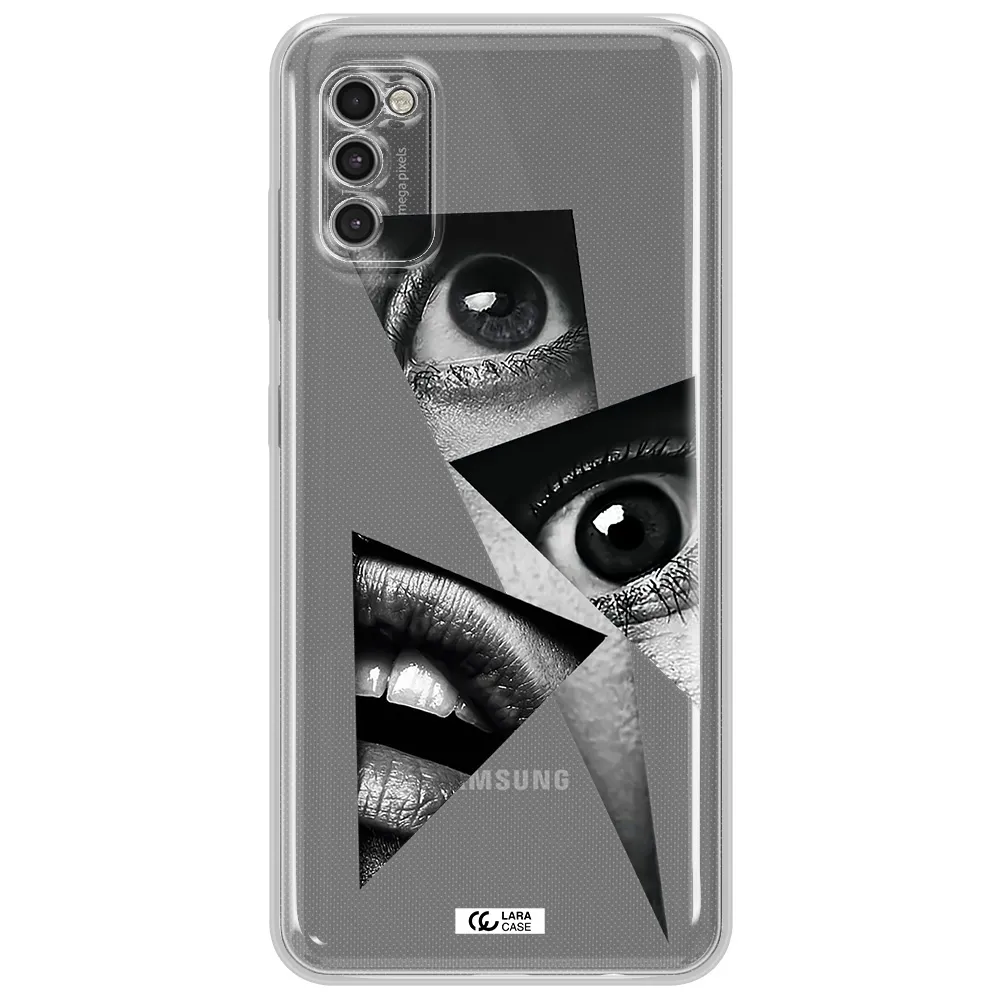 A Close-Up Of A Woman's Eyes And Lips Samsung A41 Clear Tpu Case