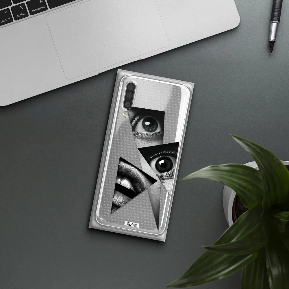 A Close-Up Of A Woman's Eyes And Lips Samsung A50S Clear Tpu Case