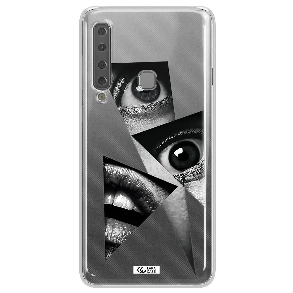 a close-up of a woman's eyes and lips Samsung A9 2018 Clear TPU Case