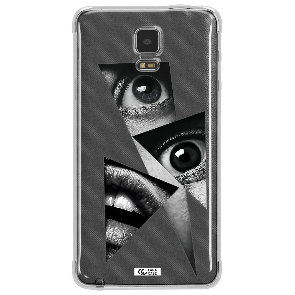 a close-up of a woman's eyes and lips Samsung Note 4 Clear TPU Case