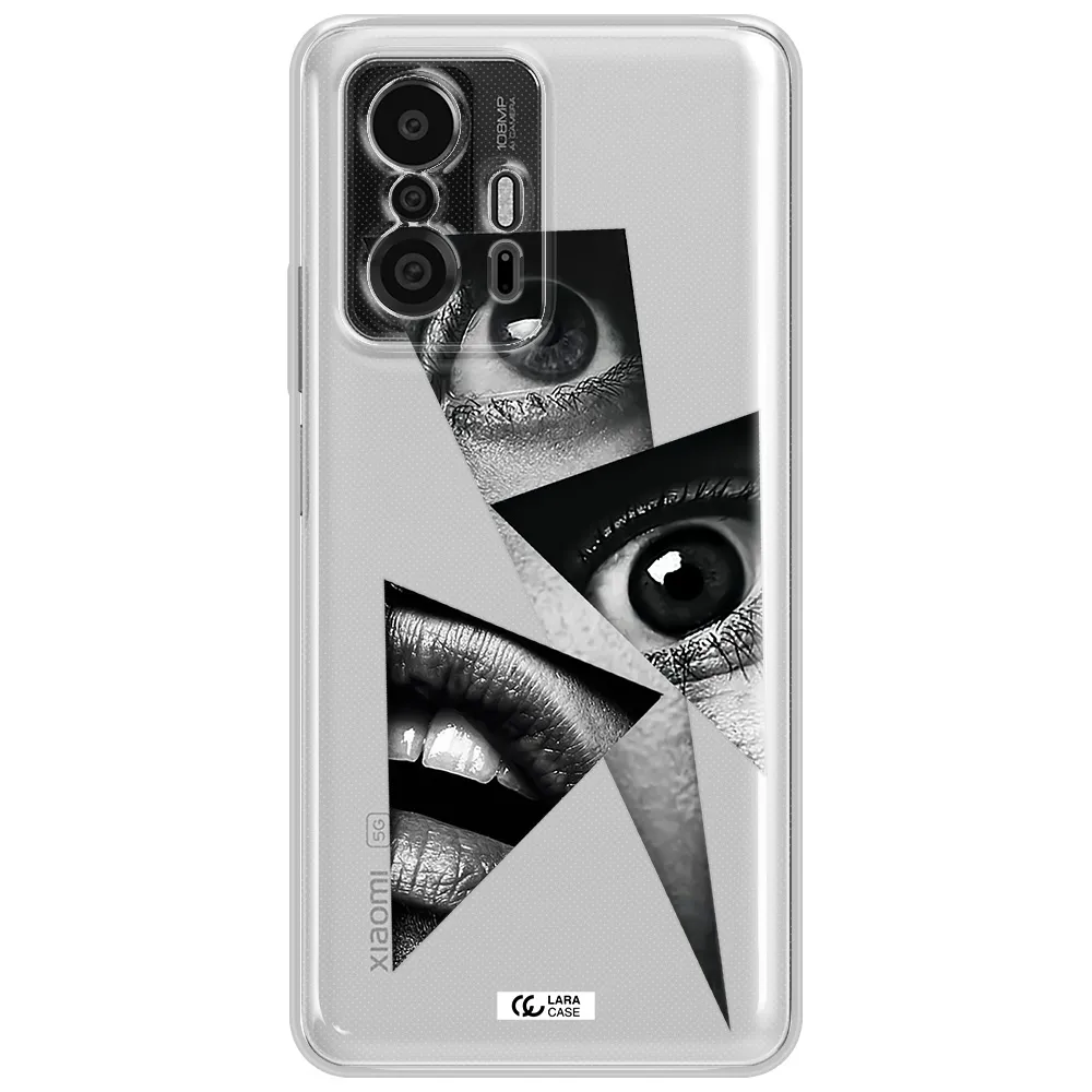 A Close-Up Of A Woman's Eyes And Lips Xiaomi 11T Pro Clear Tpu Case