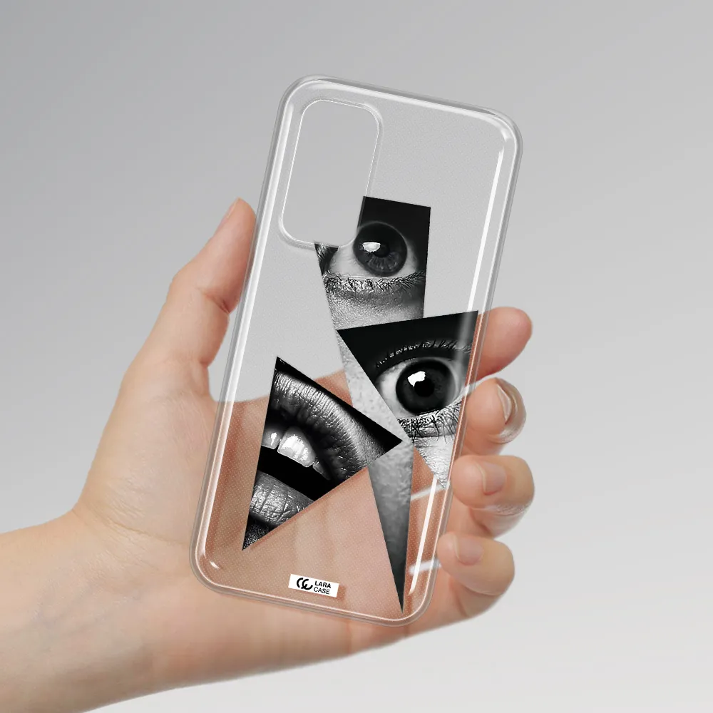 a close-up of a woman's eyes and lips Xiaomi Mi 10 T Pro Clear TPU Case