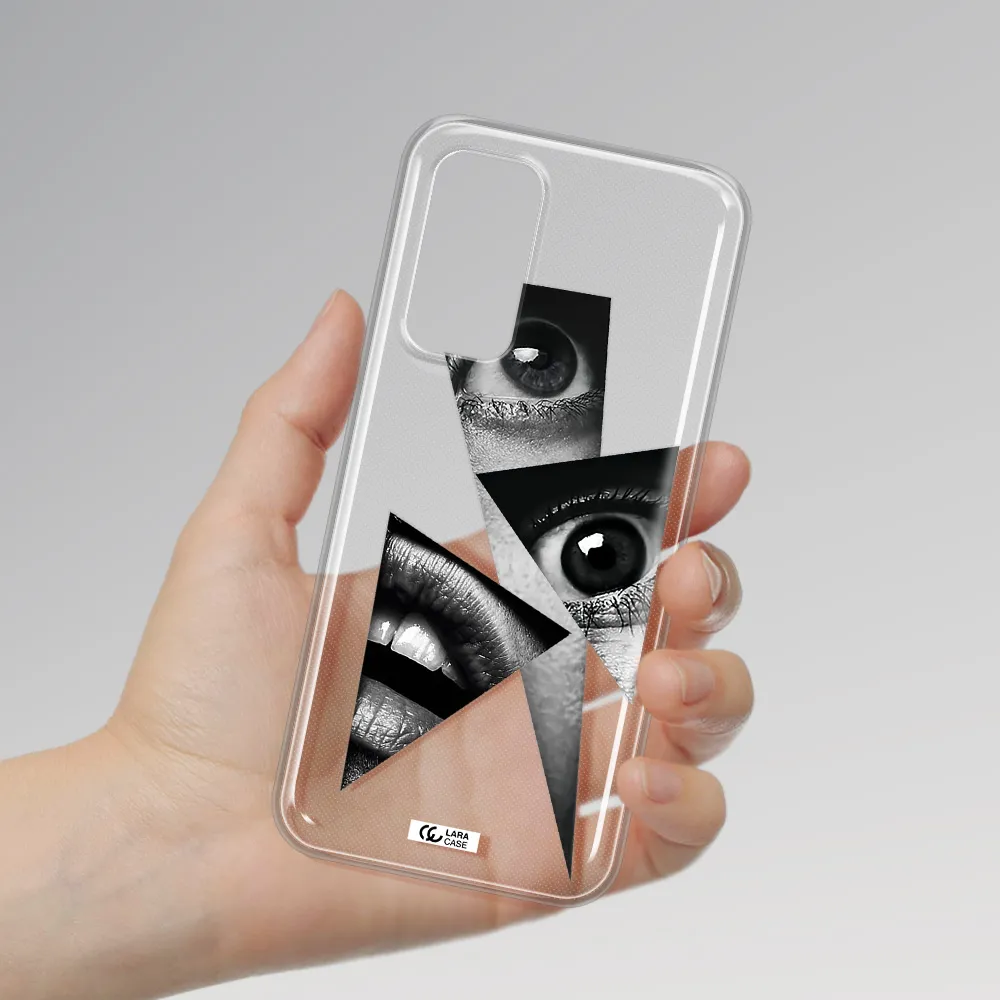 a close-up of a woman's eyes and lips Xiaomi Mi 10T Clear TPU Case
