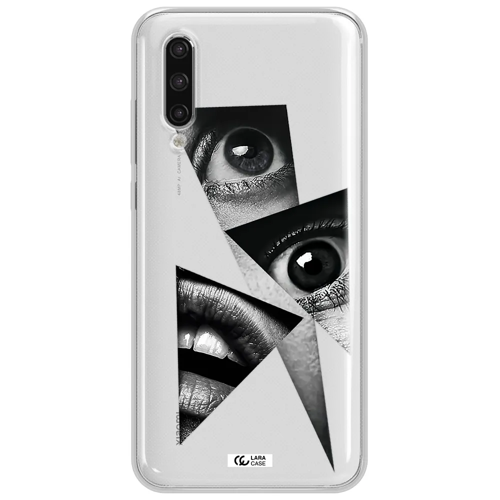 A Close-Up Of A Woman's Eyes And Lips Xiaomi Mi 9 Lite Clear Tpu Case