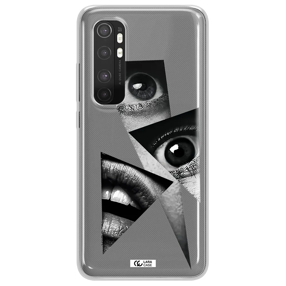a close-up of a woman's eyes and lips Xiaomi Mi Note 10 Lite Clear TPU Case