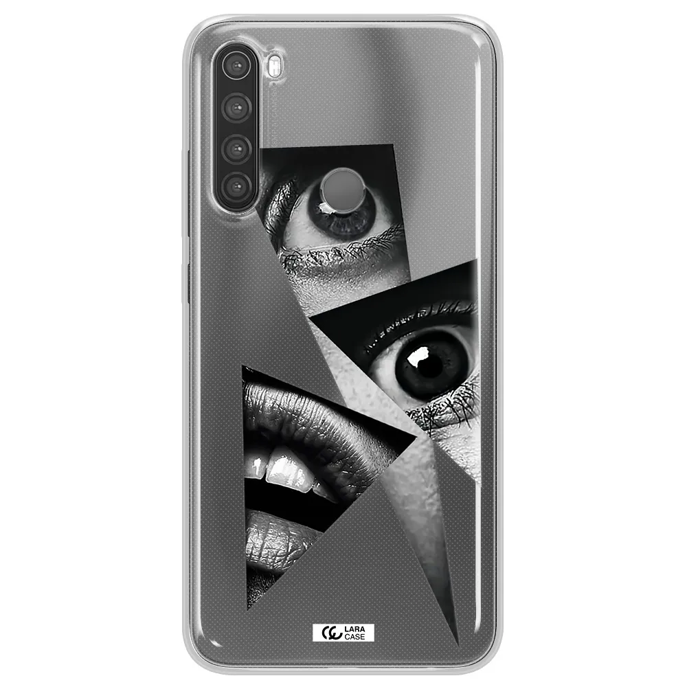 a close-up of a woman's eyes and lips Xiaomi Note 8 Clear TPU Case
