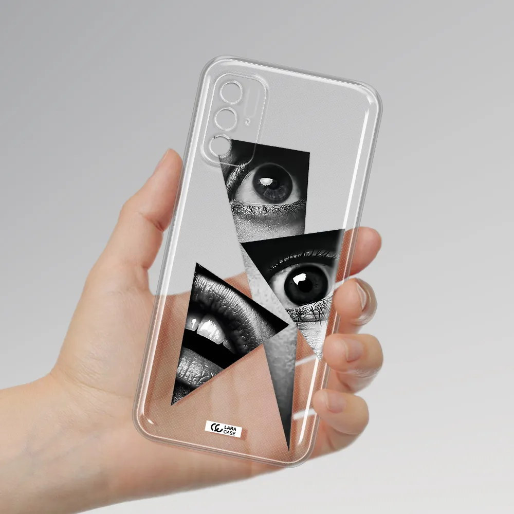 A Close-Up Of A Woman's Eyes And Lips Xiaomi Poco M3 Pro Clear Tpu Case