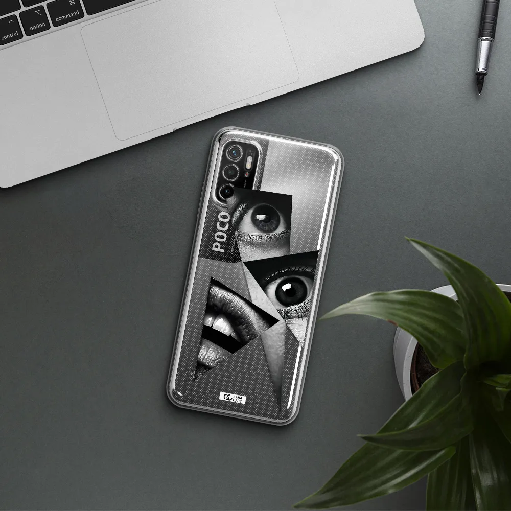 A Close-Up Of A Woman's Eyes And Lips Xiaomi Poco M3 Pro Clear Tpu Case