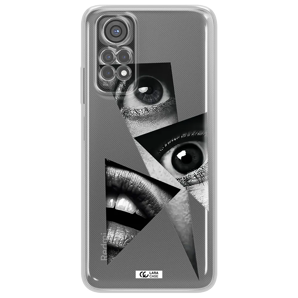 A Close-Up Of A Woman's Eyes And Lips Xiaomi Redmi Note 11S Clear Tpu Case