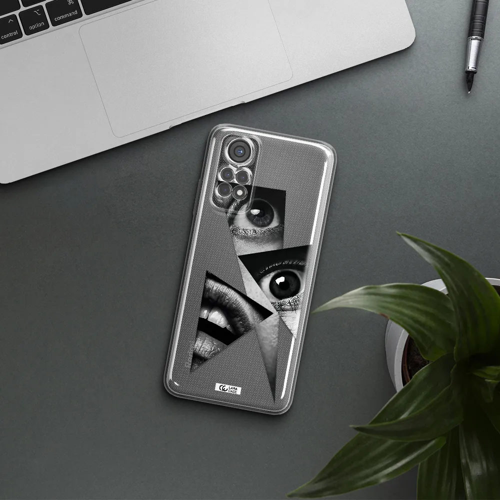A Close-Up Of A Woman's Eyes And Lips Xiaomi Redmi Note 11S Clear Tpu Case