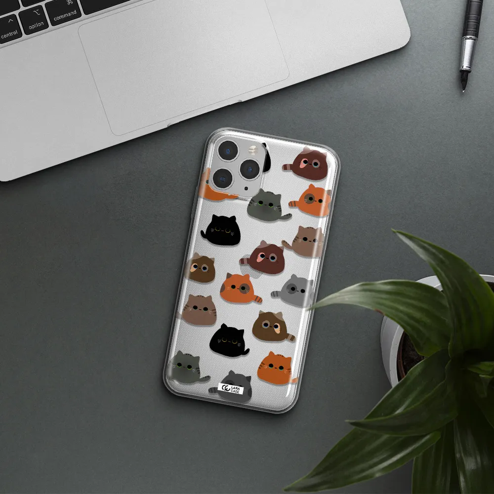 a group of cats with different colors Apple iPhone 11 pro max Clear TPU Case