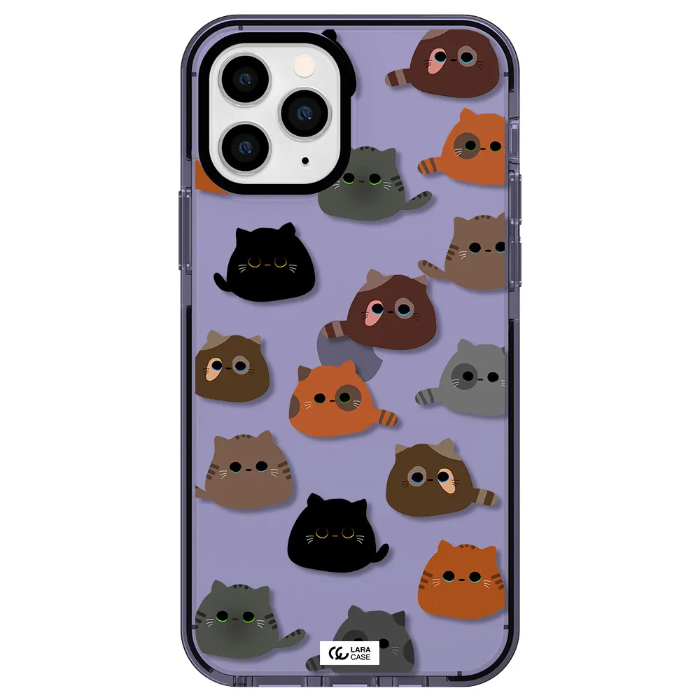 a group of cats with different colors Apple iPhone 11 pro max impact Lilac Case