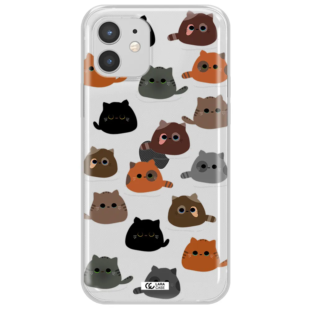 a group of cats with different colors Apple iPhone 12 mini Clear TPU Case