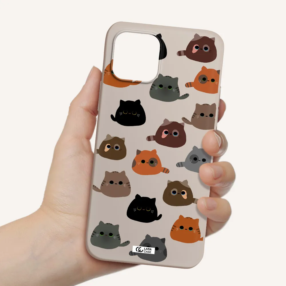 a group of cats with different colors Apple iPhone 12 mini Silicone Stone Case