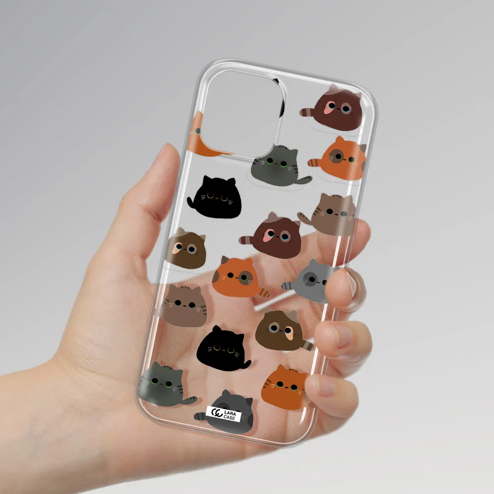 a group of cats with different colors Apple iPhone 12 pro max Clear TPU Case