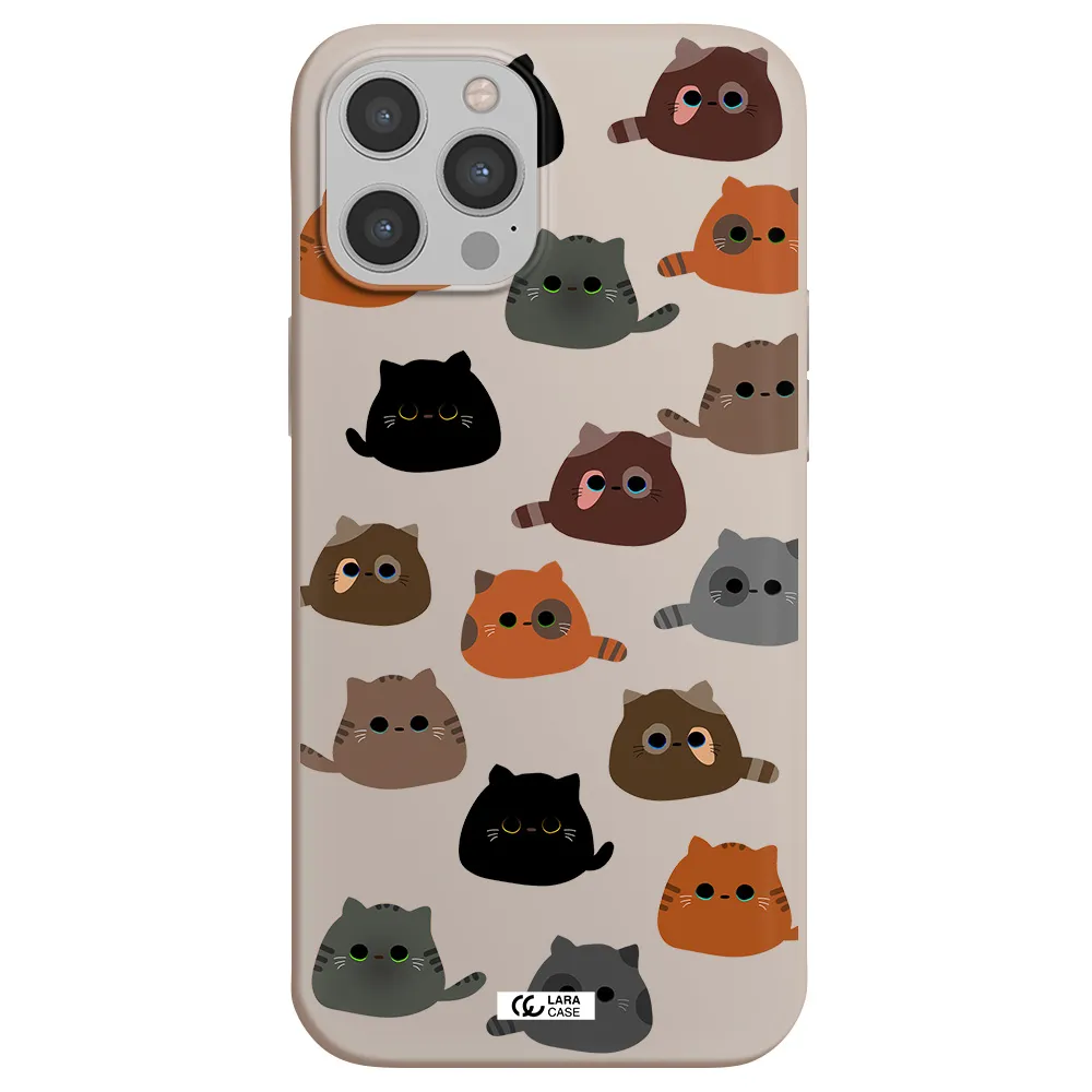 a group of cats with different colors Apple iPhone 12 pro max Silicone Stone Case