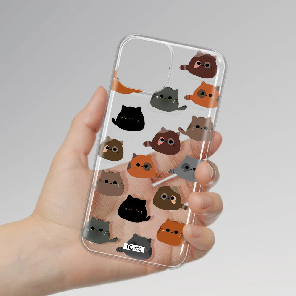 a group of cats with different colors Apple iPhone 13 Clear TPU Case