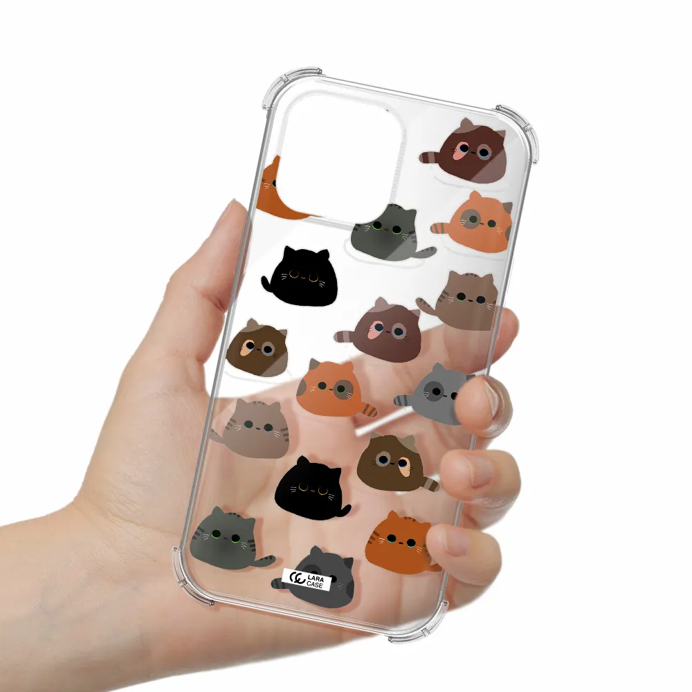 a group of cats with different colors Apple iPhone 13 Pro Clear PC Case