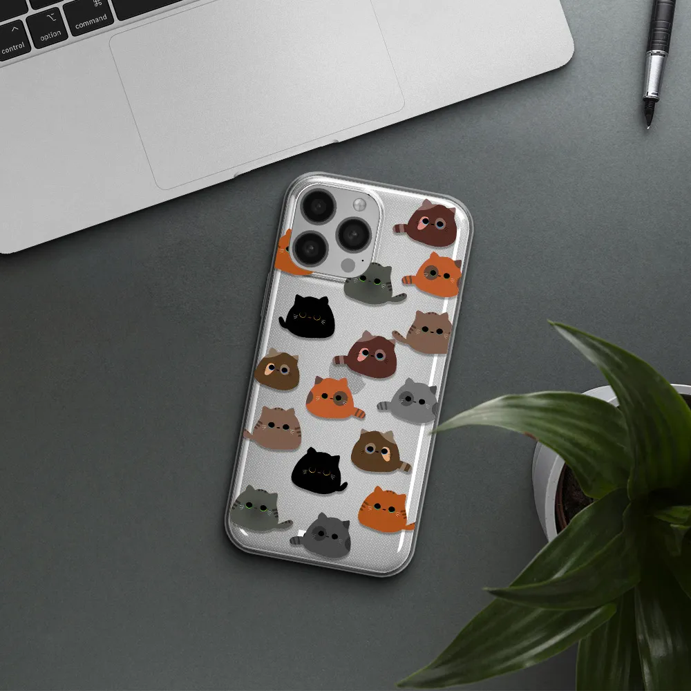 a group of cats with different colors Apple iPhone 13 Pro Clear TPU Case