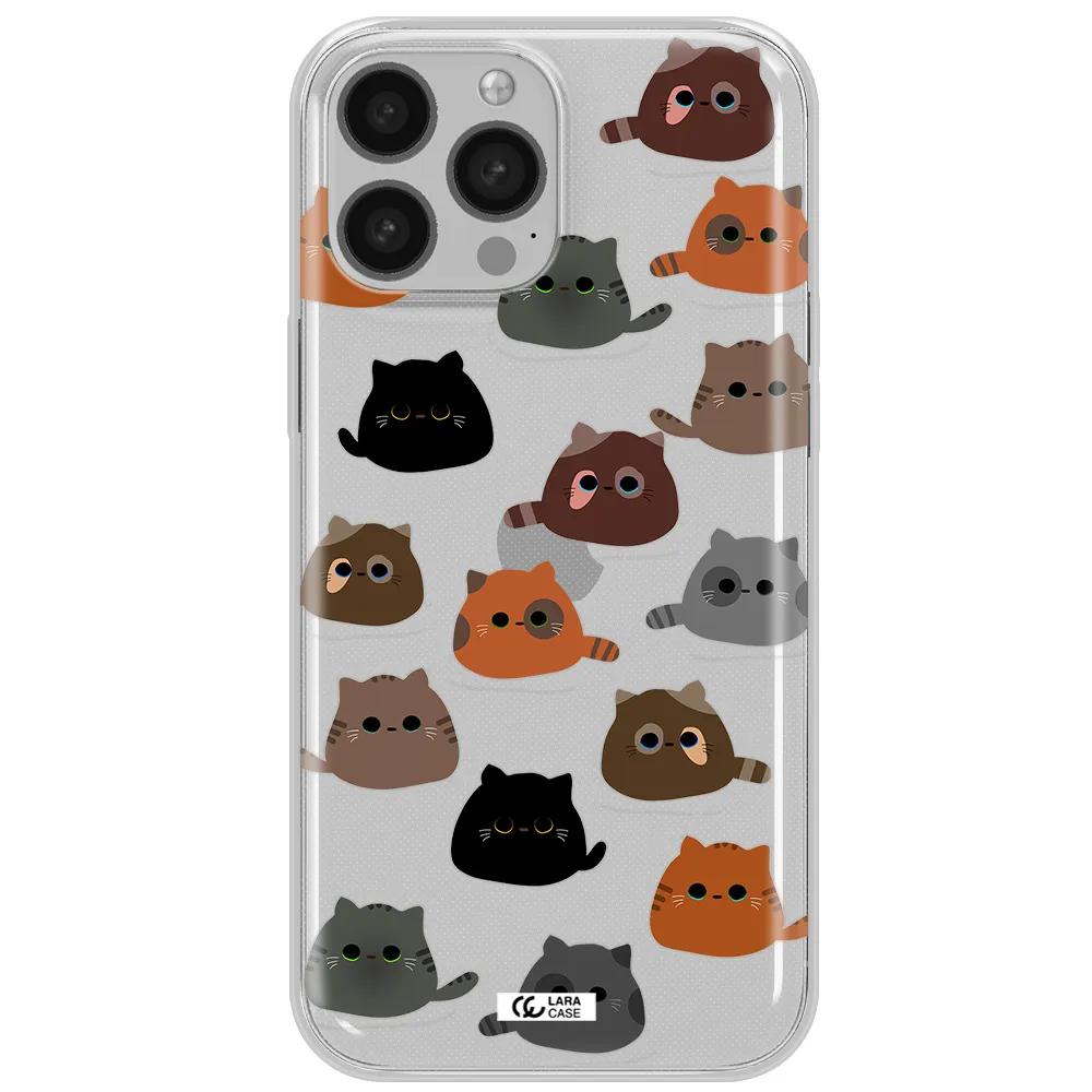 a group of cats with different colors Apple iPhone 13 Pro Max Clear TPU Case