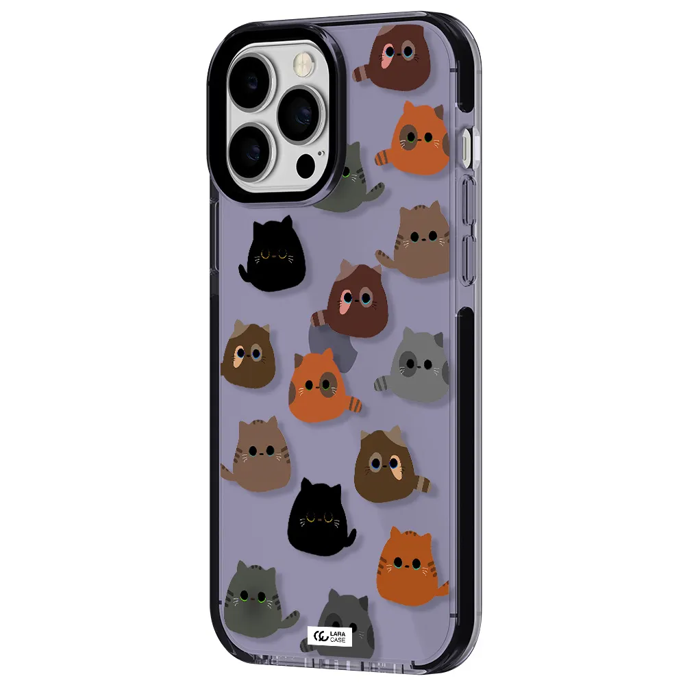 a group of cats with different colors Apple iPhone 13 Pro Max impact Lilac Case