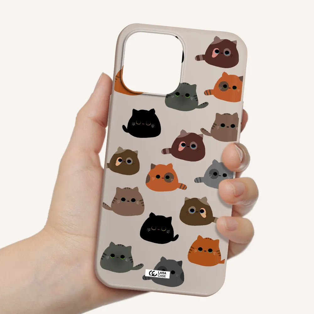 a group of cats with different colors Apple iPhone 13 Pro Max Silicone Stone Case