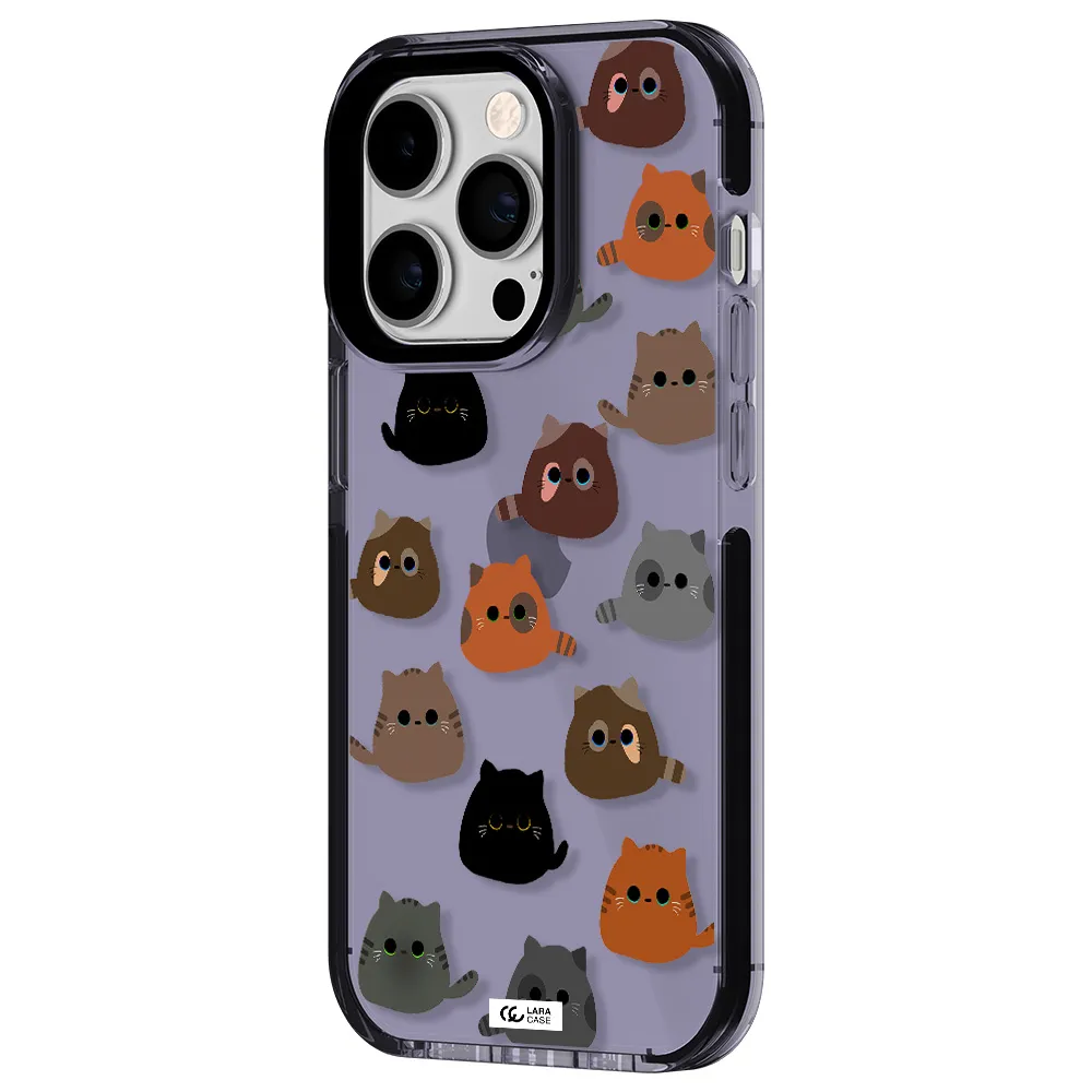 a group of cats with different colors Apple iPhone 14 pro impact Lilac Case