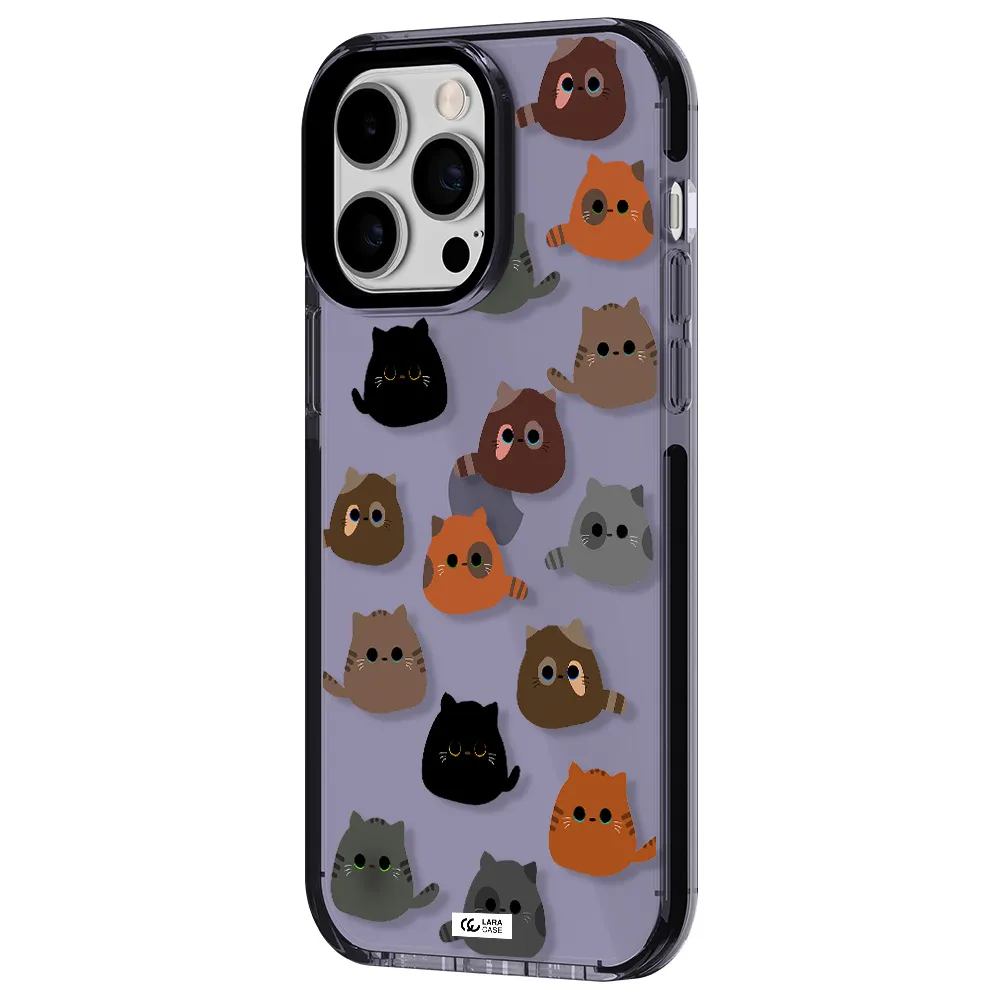 a group of cats with different colors Apple iPhone 15 Pro impact Lilac Case