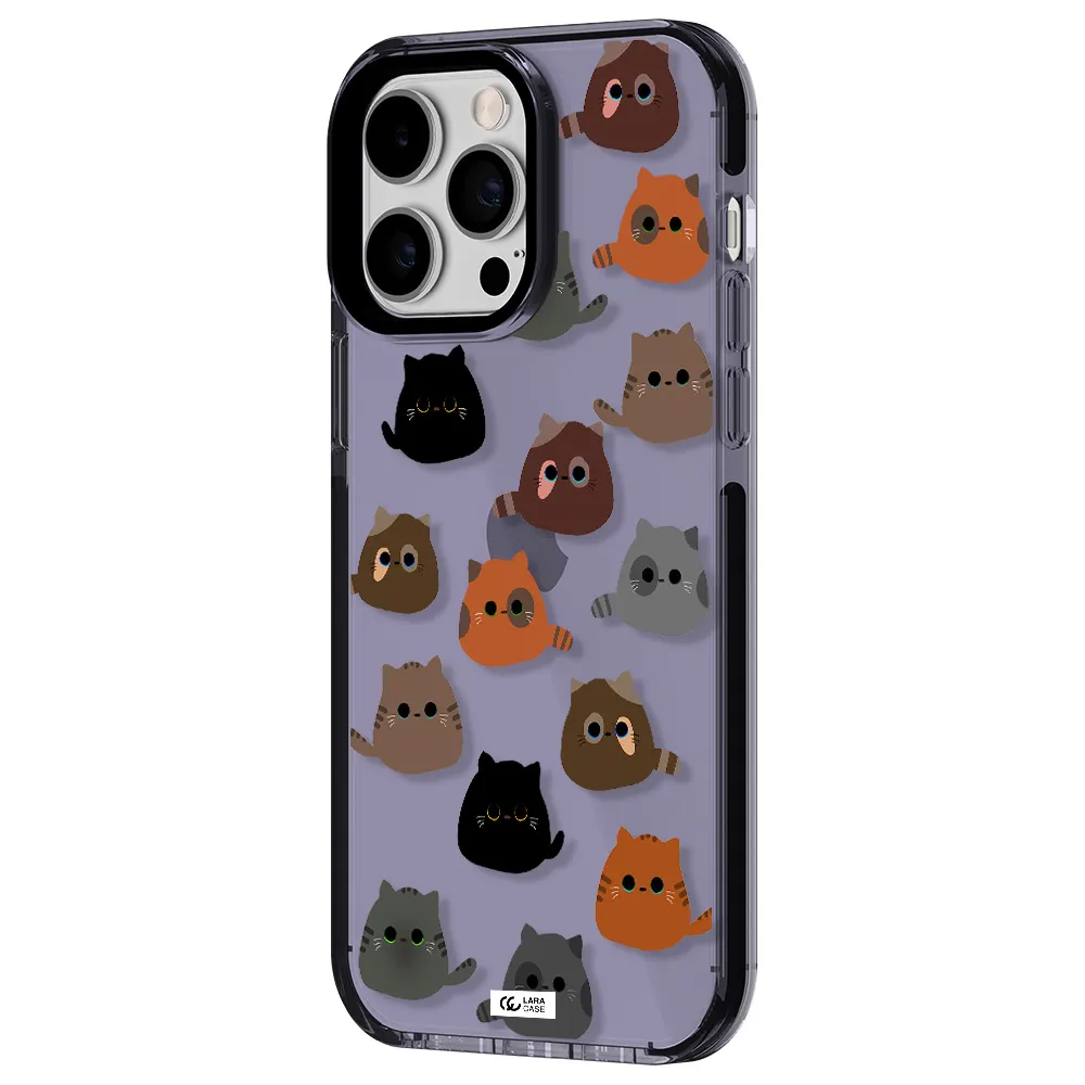 a group of cats with different colors Apple iPhone 15 Pro Max impact Lilac Case