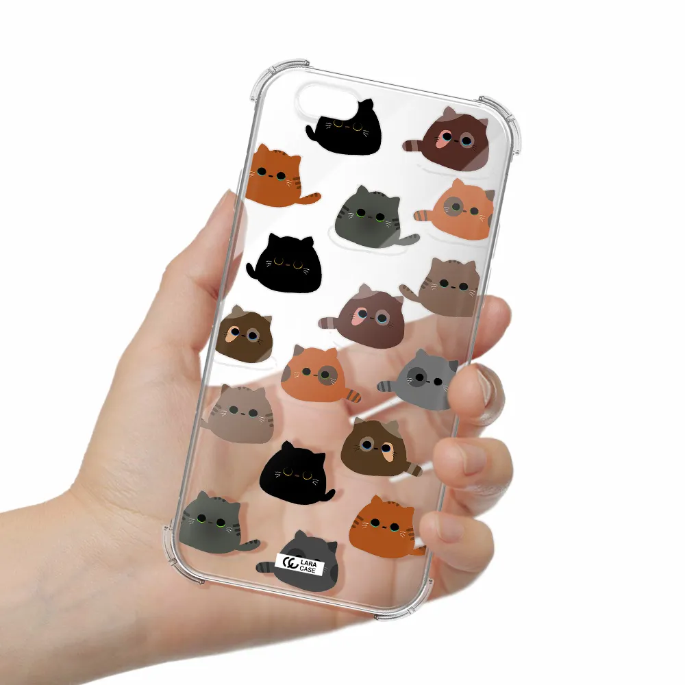a group of cats with different colors Apple iPhone 6 Clear PC Case