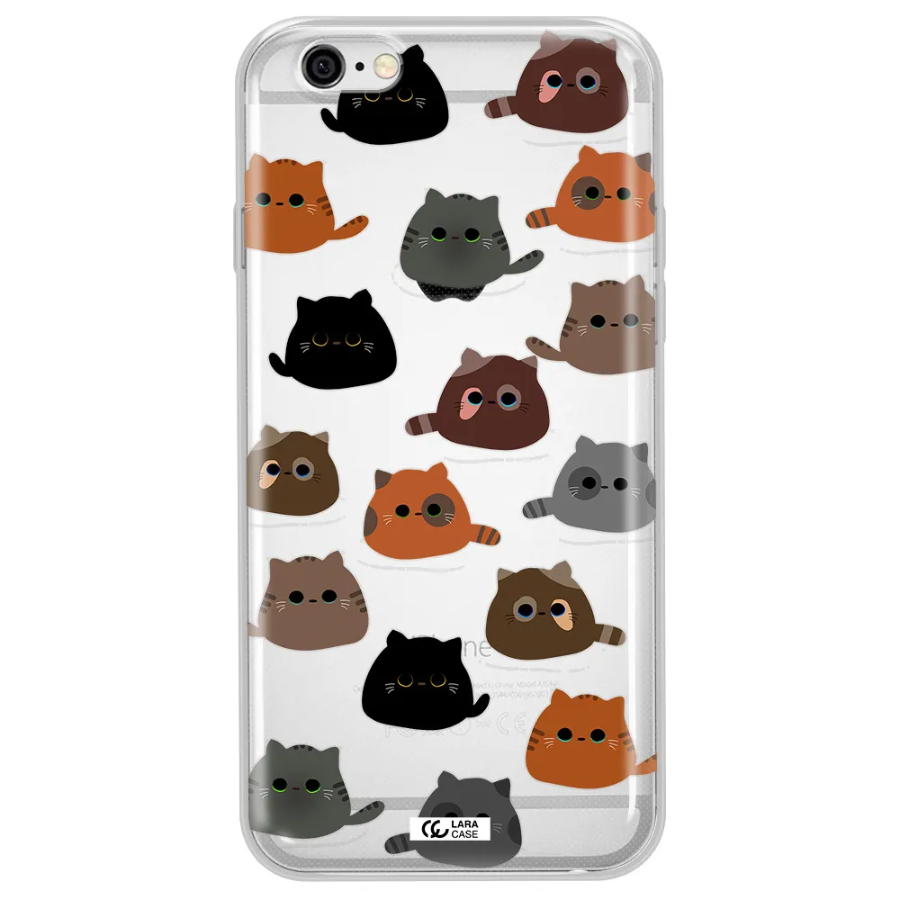 a group of cats with different colors Apple iPhone 6 plus Clear TPU Case