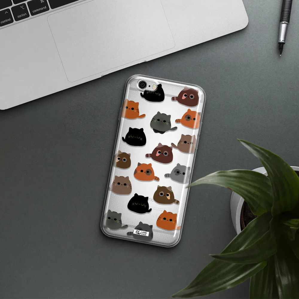 a group of cats with different colors Apple iPhone 6 plus Clear TPU Case