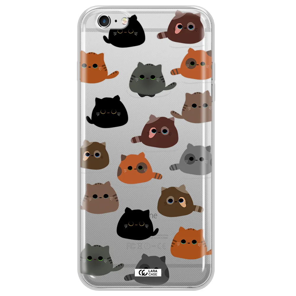 a group of cats with different colors Apple iPhone 6 s plus Clear TPU Case