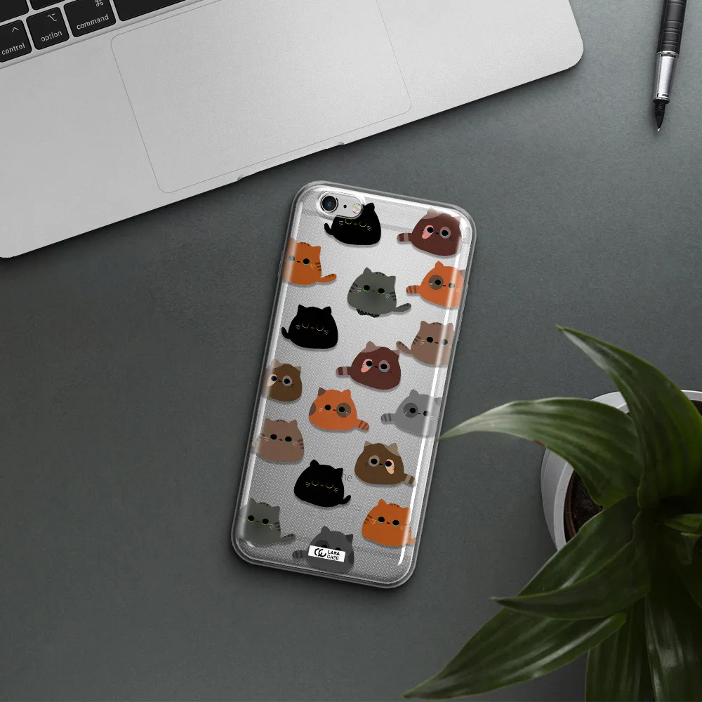 a group of cats with different colors Apple iPhone 6 s plus Clear TPU Case