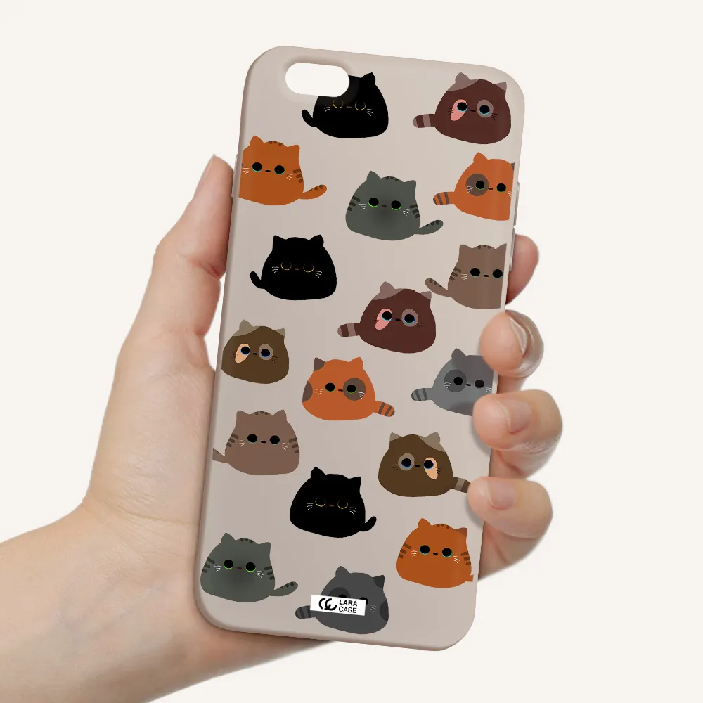 a group of cats with different colors Apple iPhone 6 s plus Silicone Stone Case